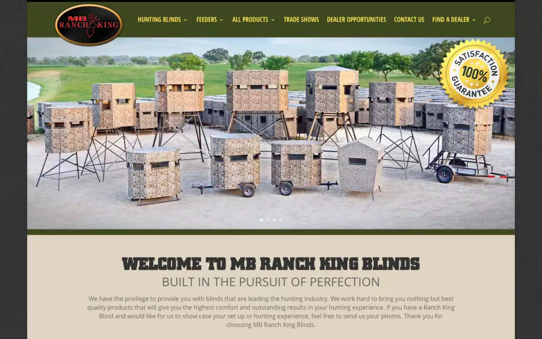Ranch King Blinds website