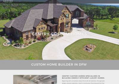 Gentry Custom Homes website